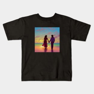 Romance on the Beach Kids T-Shirt